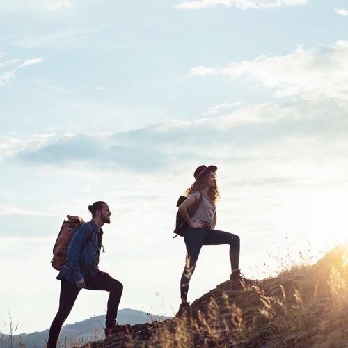couple hiking