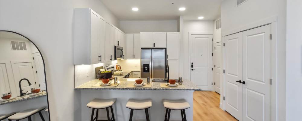 Interior view of apartments at The Palo in Fort Worth, Texas