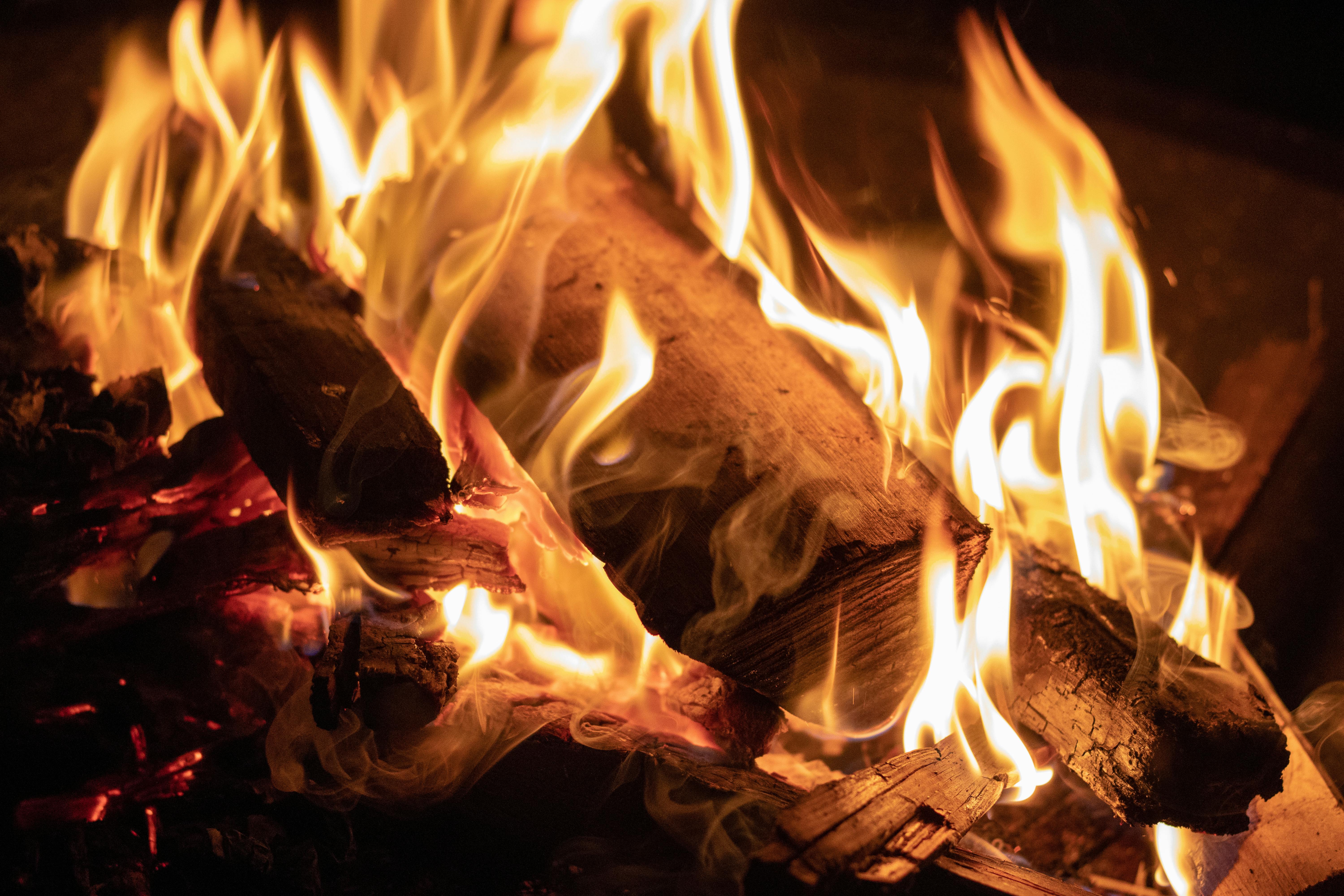 Fireplaces stock photo