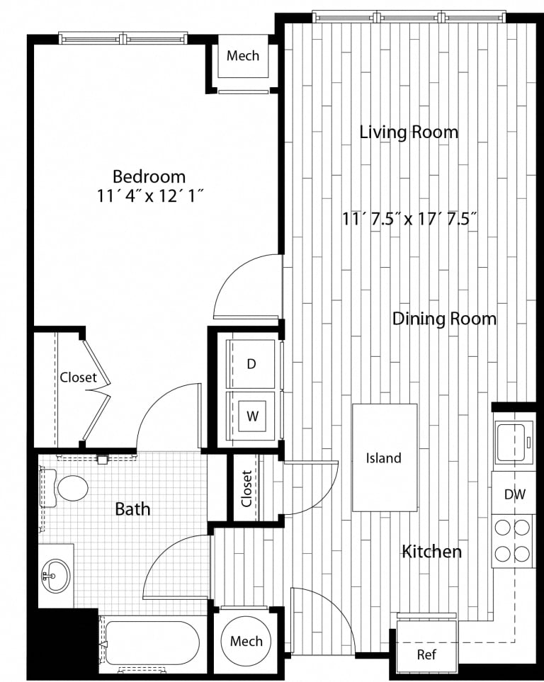 Apartment 50-419 floorplan