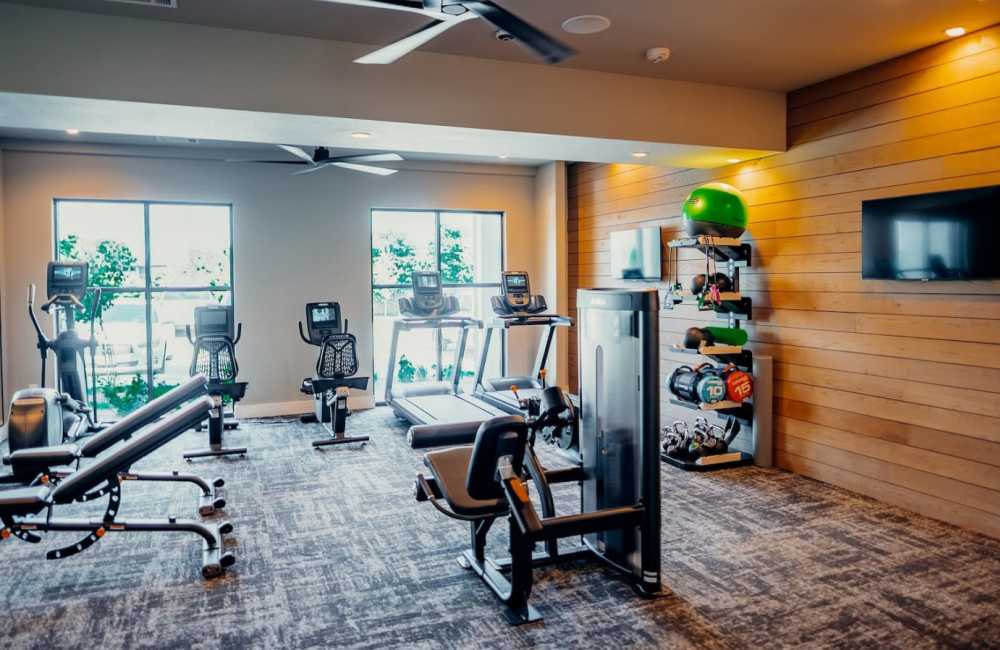 Community fitness center at The Hamilton at Garden Valley in Waxahachie, Texas