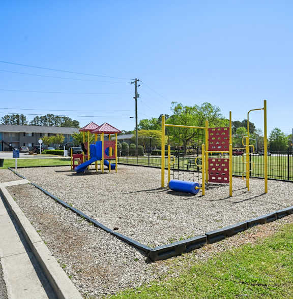 On-site playground at Amber Grove Apartments, family-friendly affordable housing in Marietta GA