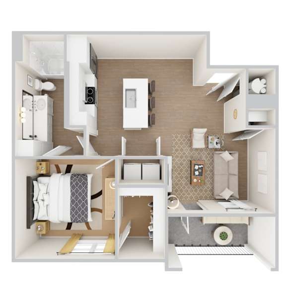 A2 Floor Plan at Chapel Park in Waco, Tx