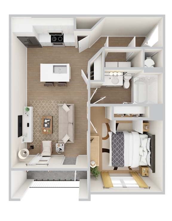 A1 Floor Plan at Chapel Park in Waco, TX