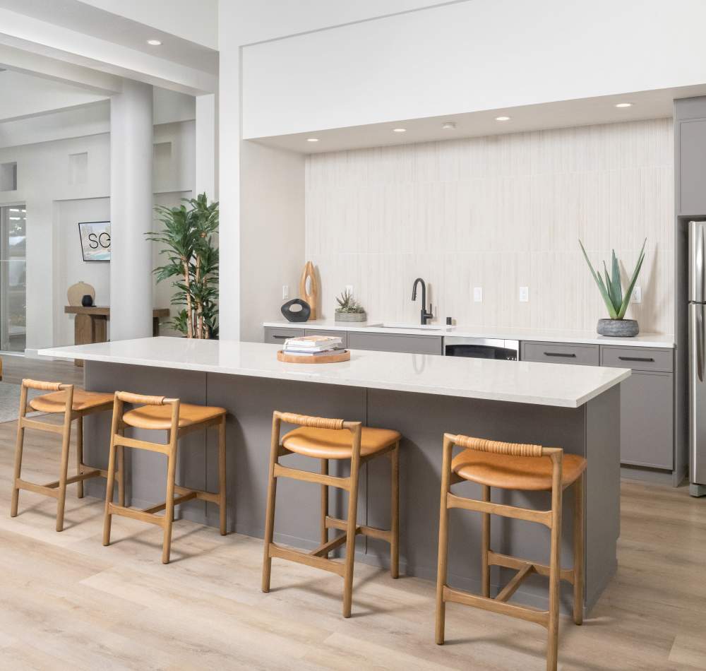 Clubroom kitchen at Sofi Sunnyvale in Sunnyvale, California