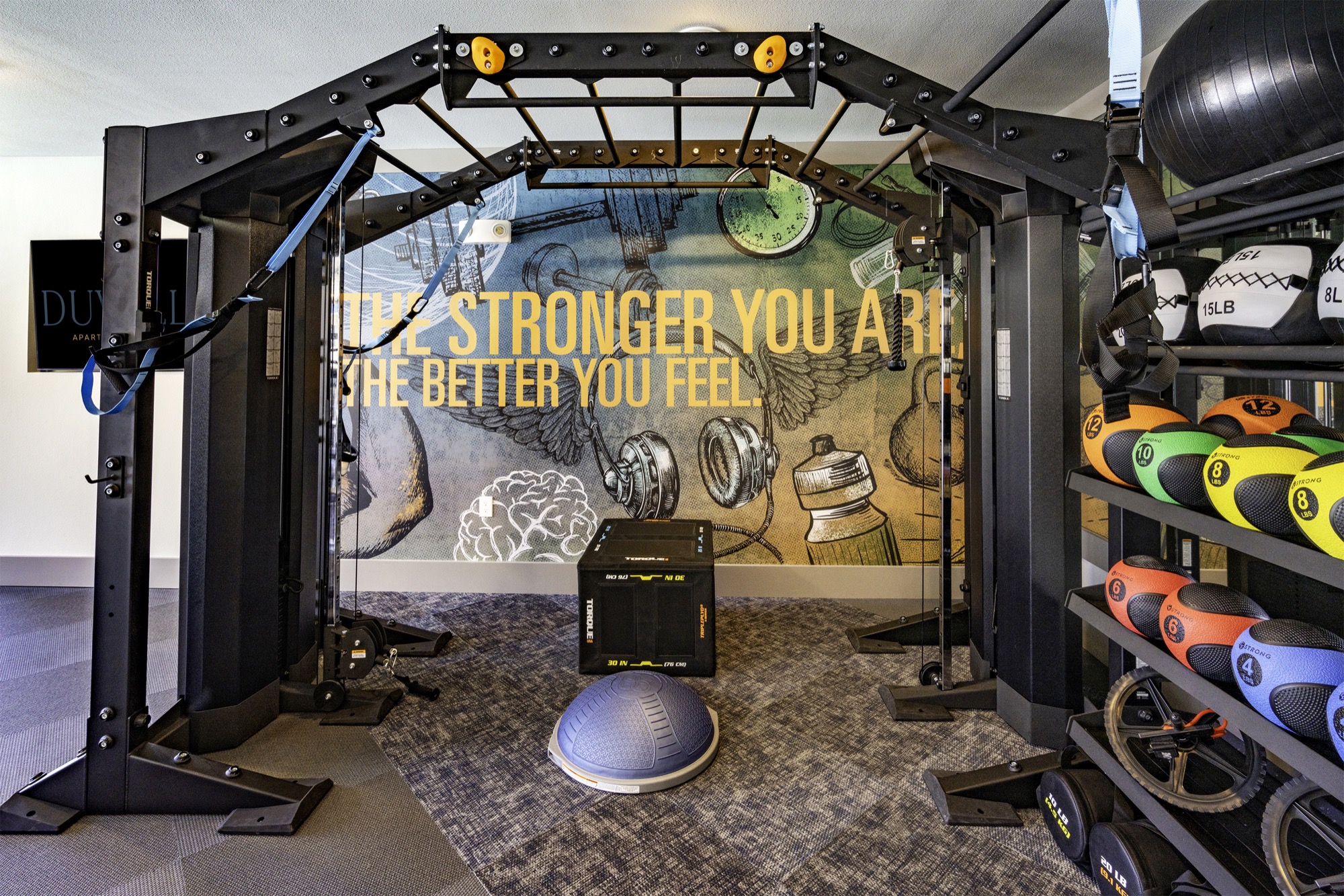 Fitness center at The Duvall