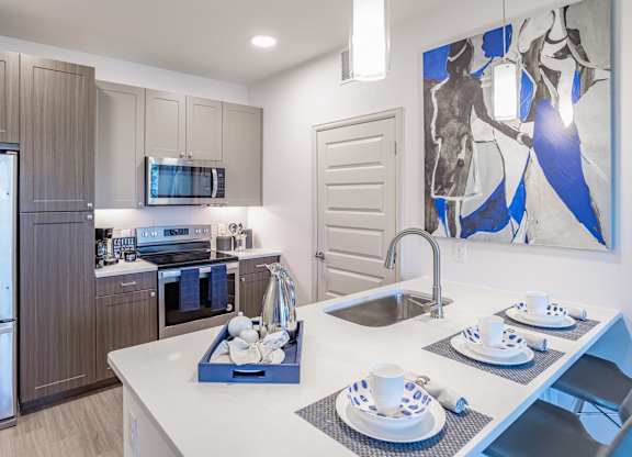 Kitchen at The Rosemary Apartments, Texas, 77346