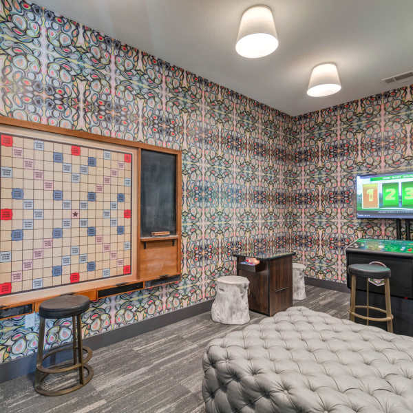 Game room at Landing at Double Creek in Austin, Texas