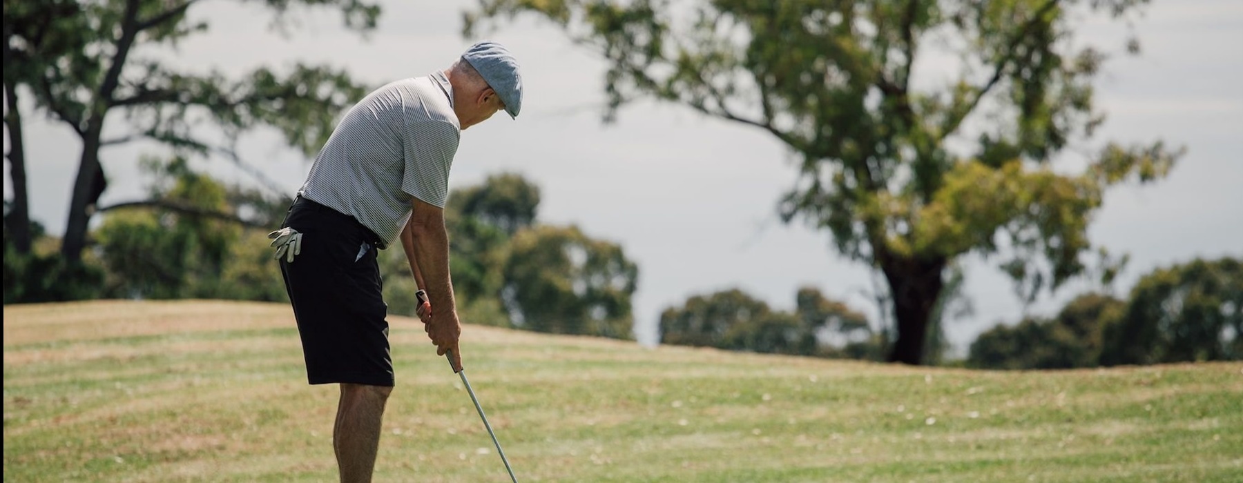 a man playing golf