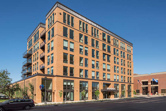 A building with the word "BOREALIS" on it and a sign that says "30th ANNIVERSARY MEMBER EPA'S ENERGY STAR PROGRAM".