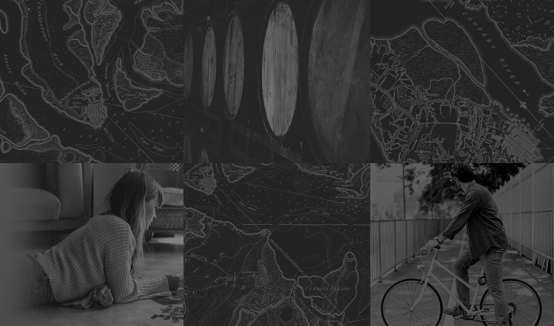 dark collage of images