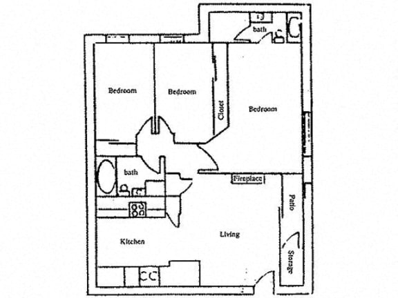 Floor Plan  the floor plan for a small house is shown in this drawing
