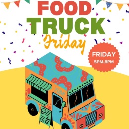 a poster with a food truck on it