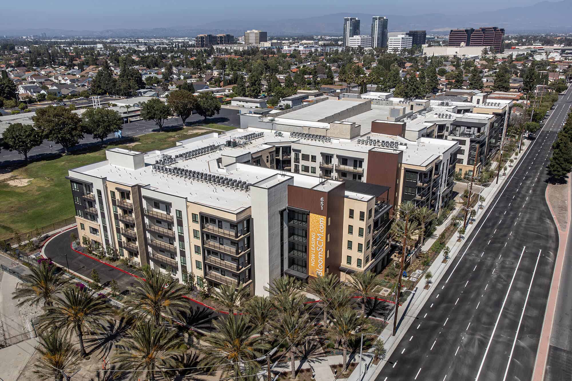 Aerial view of Bloom South Coast Metro in Sta. Ana, CA
