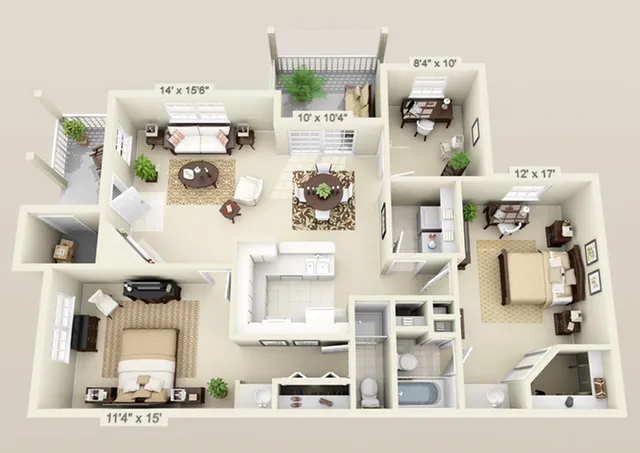 2 Bedroom With Den