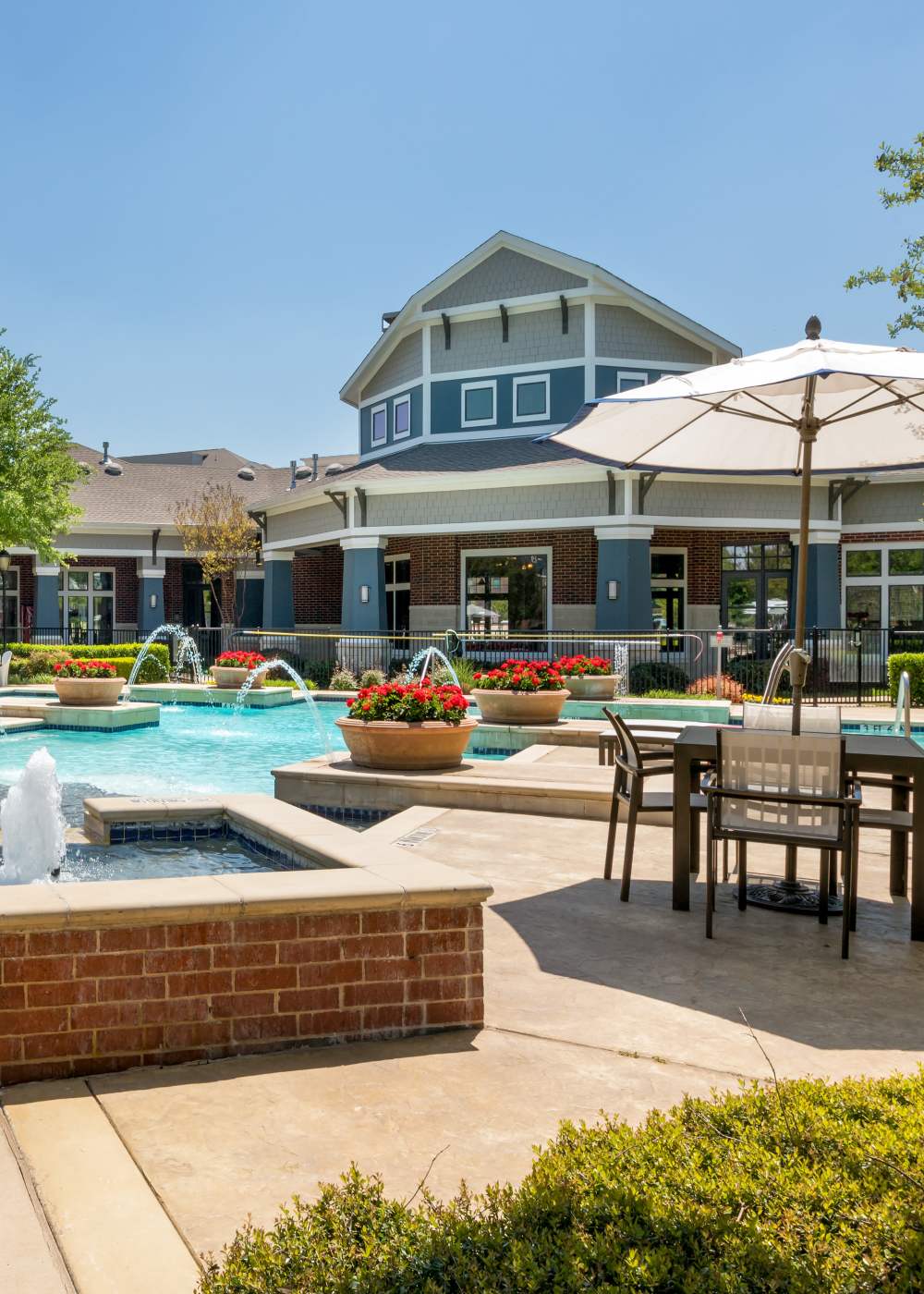 Community pool area at Centreport Lake in Fort Worth, Texas