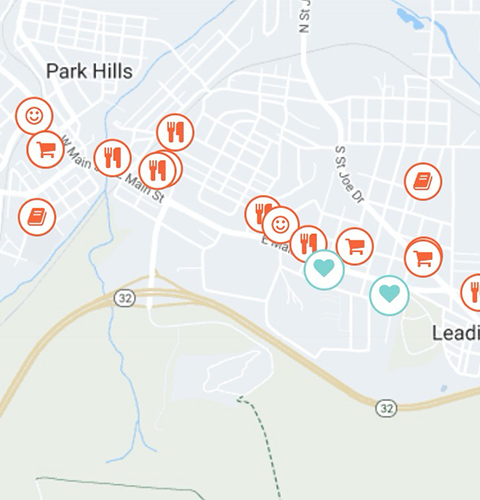 Map of Park Hills Apartments