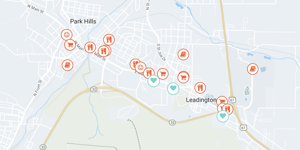Map of Park Hills Apartments