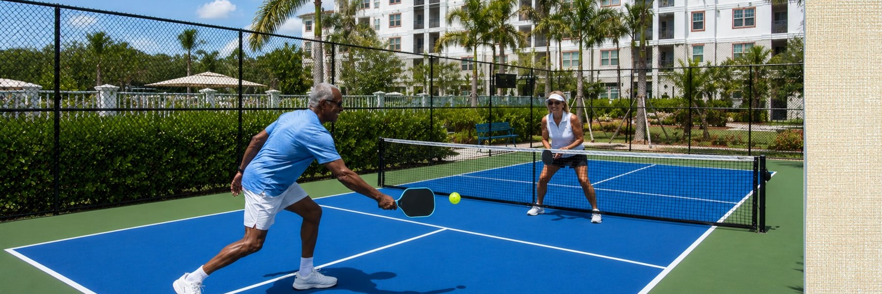 outdoor pickleball court