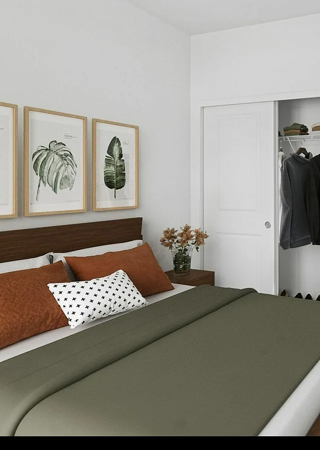 virtually staged bedroom