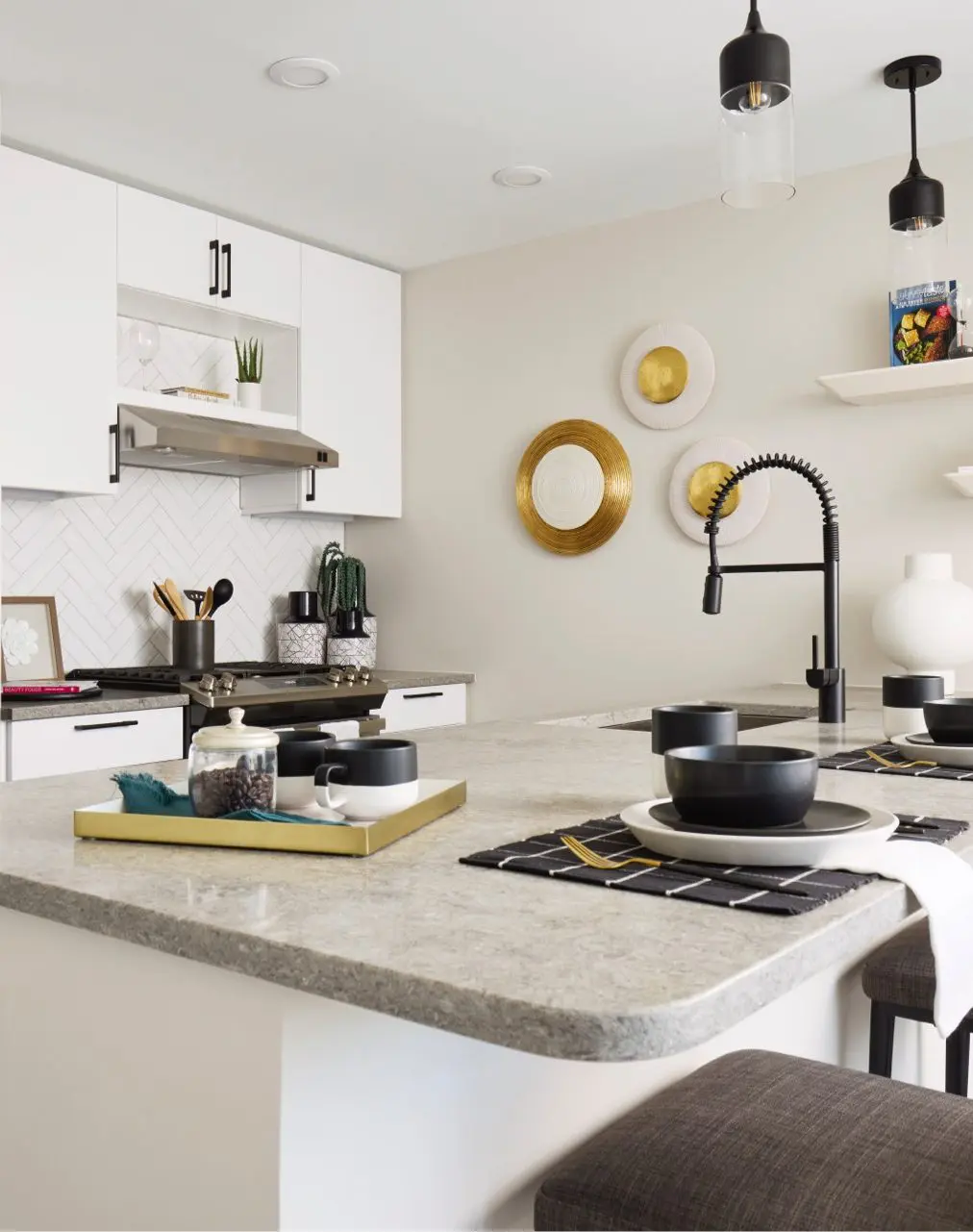 Classic, modern kitchen with elegant details.