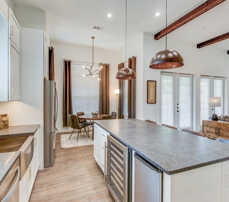 Well-lit kitchen with ample counter space