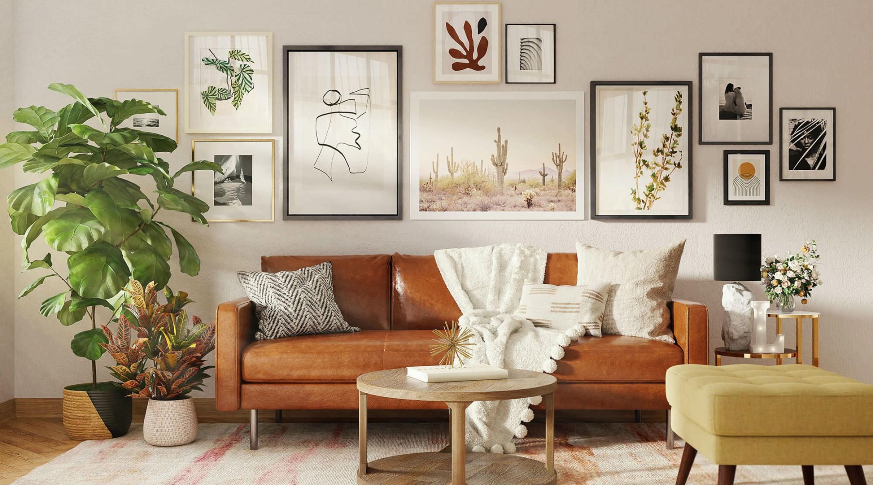 a living room with a couch